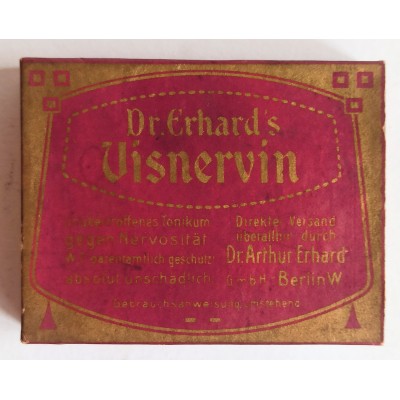 Pudełko po leku uspokajającym Visnervin Dr. Erthard's, Niemcy I poł. XX w